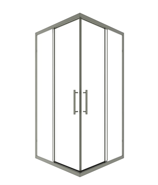 TIMO Душевой угол TKSS-100/13C-8, раздвиж 1000*1000*2000, проф никель, стекло проз 8 мм T37