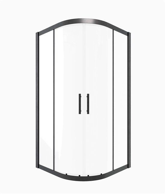 TIMO Душевой угол TPSS-90/03C-8, раздвиж 900*900*2000, проф черный, стекло проз 8 мм T46