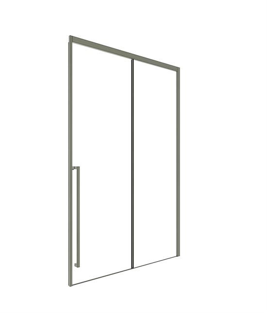 TIMO Душевая дверь TDSS-140/13C-8L, раздвиж 1400*2000, проф никель, стекло проз 8 мм T50L