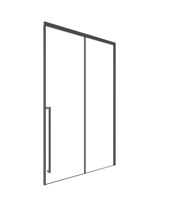 TIMO Душевая дверь TDSS-120/03C-8L, раздвиж 1200*2000, проф черный, стекло проз 8 мм T56L