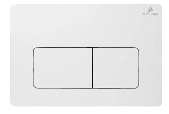 AZUMA Сuadro Кнопка смыва Azuma Сuadro AZU007.01 белая, пластик AZU007.01
