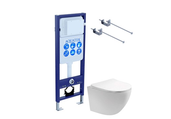 AQUATEK SET ЕВРОПА T-17-KKI1 (рама Standard INS-0000017+крепеж KKI-0000001+унитаз ЕВРОПА AQ1900T-00 с тонким сиденьем soft-close) SET AQUATEK ЕВРОПА T-17-KKI1
