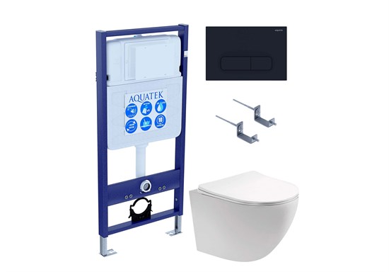 AQUATEK SET ЕВРОПА-017 4в1 (рама Standard INS-0000012 с клавишей KDI-0000017 и крепежом KKI-0000002+унитаз AQ1901-00 с тонким сиденьем sc) SET AQUATEK ЕВРОПА-017 4в1