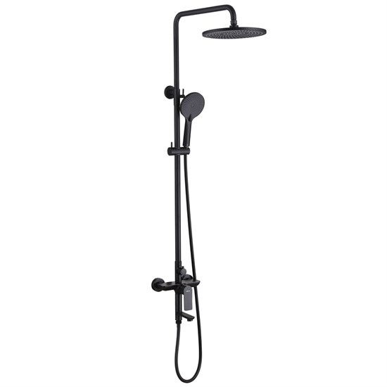 ABBER Душевая стойка Weiss Insel AF8016BL с изливом, черный матовый AF8016BL