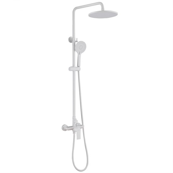 ABBER Душевая стойка Weiss Insel AF8020FWL без излива, белая матовая AF8020FWL