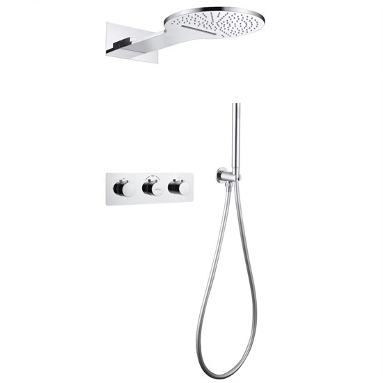 ABBER Душевая система Wasser Kreis AF8151 скрытого монтажа без излива, термостат, хром AF8151