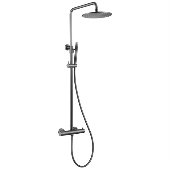 ABBER Душевая стойка Wasser Kreis AF8160NG с термостатом без излива, никель AF8160NG