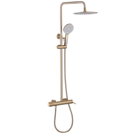 ABBER Душевая стойка Emotion AF8816GL с изливом, золото матовое AF8816GL