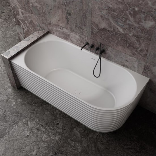 ABBER Ванна из искусственного камня Stein AS9651 L белая матовая AS9651 L
