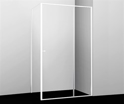 WASSERKRAFT Rhin 44S22 Душевой уголок прямоугольный, размер 100х90 см, стекло прозрачное 6 мм, профиль белый - фото 34878