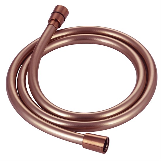 AQUAme AQM1502BC  Шланг душевой, ПВХ, 1500 мм, с латунными коническими гайками и защитой от перекручивания, медь шлифованная AQM1502BC