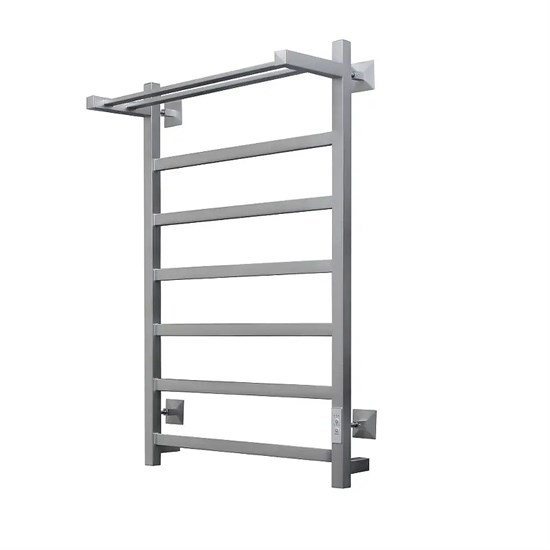 ARINGA Порто полотенцесушитель лесенка электрический с полкой 80*50, матовый хром AR03042CHM