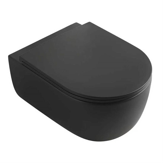 VECONI Унитаз подвесной Rino VRI-49TB, черный VRI-49TB
