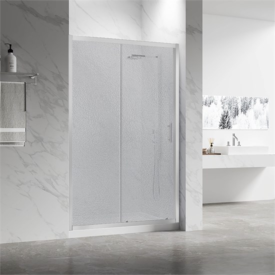 VECONI Душевая дверь раздвижная Vianno VN-55, 1100x1950, хром, стекло pear VN55-110-02-C8