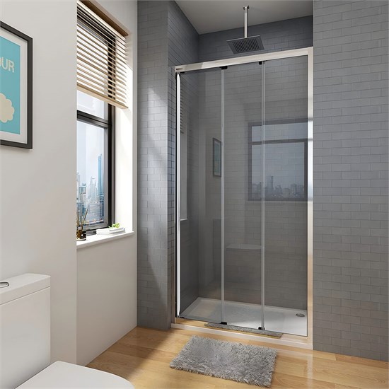 VECONI Душевая дверь раздвижная Vianno VN-28, 900x1950, Хром, стекло прозрачное VN28-90-01-C8