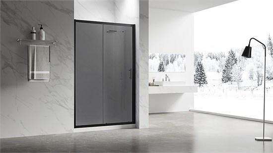 VECONI Душевая дверь раздвижная Vianno VN-55BT, 1200x1950, Черный, стекло тонированное VN55BT-120-05-C8