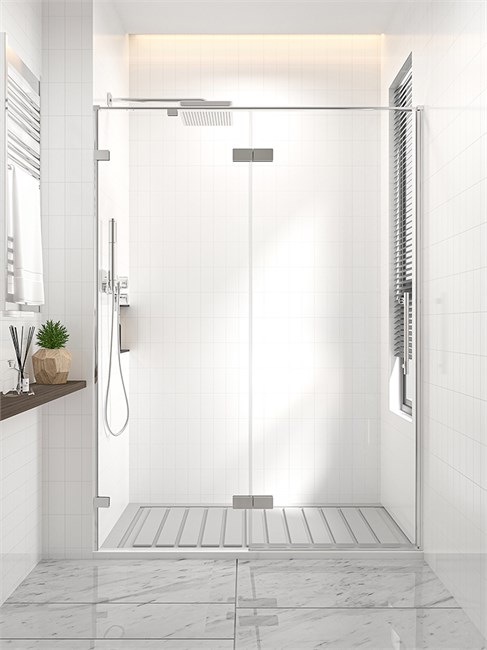 VECONI Душевая дверь раздвижная Premium Prato 300 CH-L, 1500х2000, хром, стекло прозрачное PR3/L-150-01-CH-C4