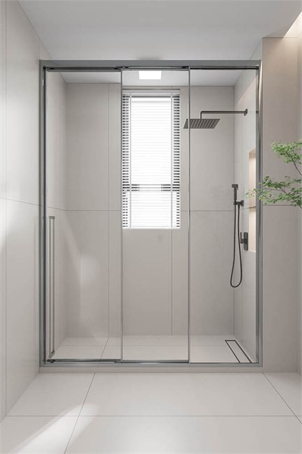 VECONI Душевая дверь раздвижная Premium Prato 300 CH-R, 1600х2000, хром, стекло прозрачное PR3/R-160-01-CH-C4