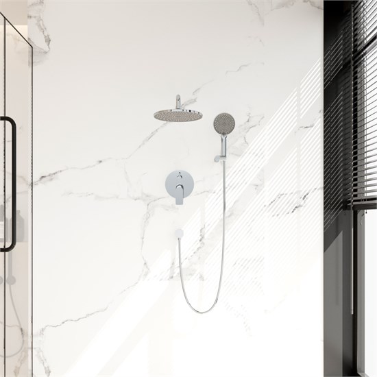 VECONI Встраиваемая душевая система TEORA, Хром глянец TE-500-C-C4