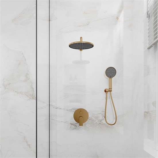 VECONI Встраиваемая душевая система LICATA, Золото брашинг LI-400-G-C4