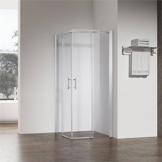 VECONI Душевой угол прямоугольный, двери раздвижные Rovigo RV-50CH, 1200х900х1950, хром, стекло прозрачное RV50CH-12090-01-C8
