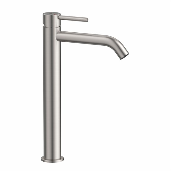 LEMARK Смеситель Kalina LMF-2115S-SS для раковины высокий, сталь LMF-2115S-SS