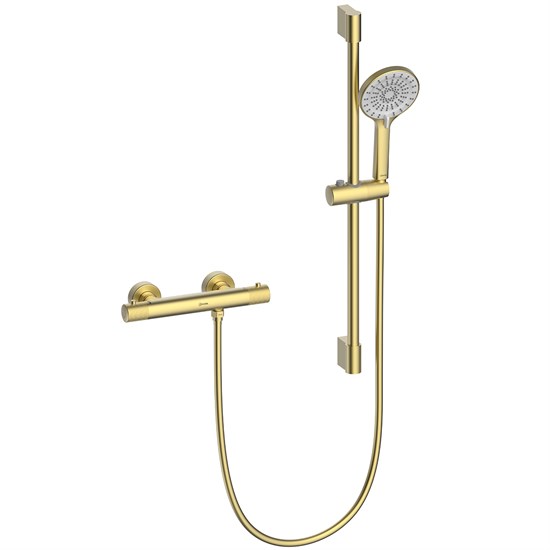 LEMARK Смеситель Beluga LMF-8044B-BRLG для душа, термостатический, золото LMF-8044B-BRLG