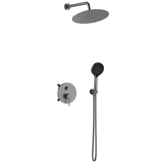 LEMARK Смеситель Beluga LMF-8055B-GM для душа, встраиваемый, графит LMF-8055B-GM