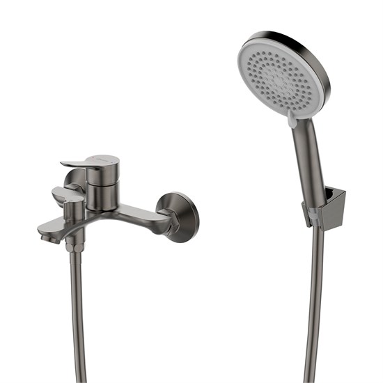 LEMARK Смеситель Siberia LMF-7022B-GM для ванны, графит LMF-7022B-GM