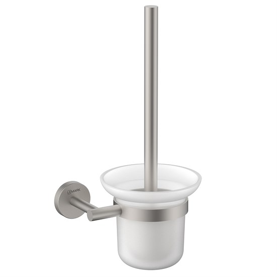 LEMARK Ёршик для унитаза BELUGA подвесной, сталь, стекло, брашированный никель LMA-8021S-BN