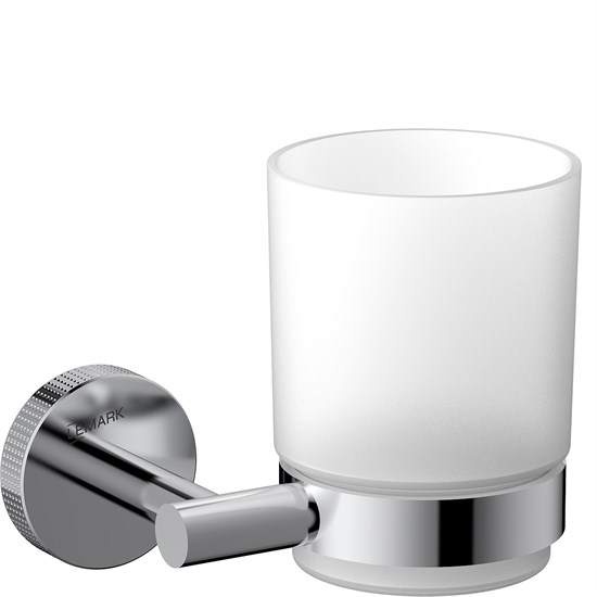 LEMARK Стакан для ванной BELUGA подвесной, сталь, стекло, хром LMA-8035S-C