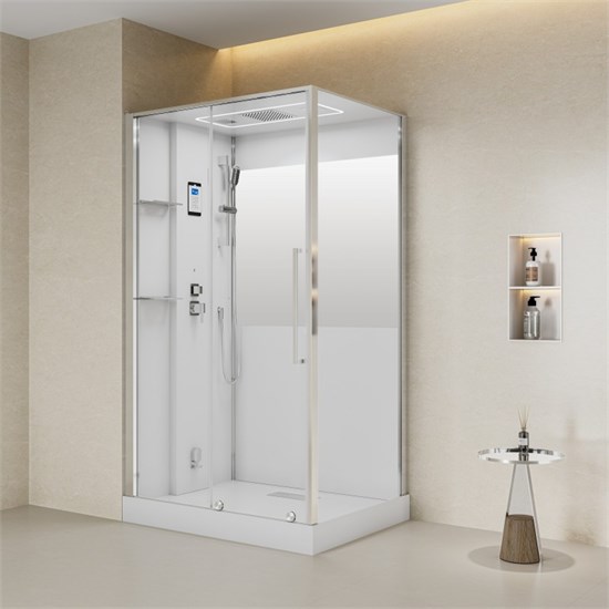 ESBANO Eso Premium Душевая кабина с паром прямоугольная размер 120x90 см профиль - хром / стекло - прозрачное ESKOAU1209-ST