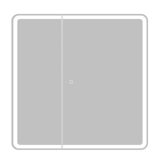 BELBAGNO Marino Зерк-ный шкаф с двумя расп. дверцам, с двумя стекл. полками, со встр. подсветкой и сенс. вык-лем SPC-MAR-800/800-2A-LED-TCH, 12W,220-240V, 800x800x150 SPC-MAR-800/800-2A-LED-TCH