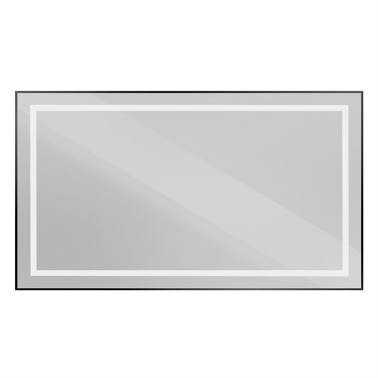BELBAGNO Kraft Зеркало в алюминиевой раме со встроенным светильником и сенсорным выключателем по периметру рамы, SPC-KRAFT-1400-800-SENS-NERO, 1400x800x32 мм SPC-KRAFT-1400-800-SENS-NERO