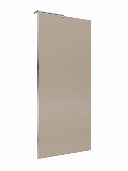 BELBAGNO Uno Душевая перегородка ширина 90 см, профиль - хром / стекло - Бронза UNO-L-1-TB-90-BR-Cr