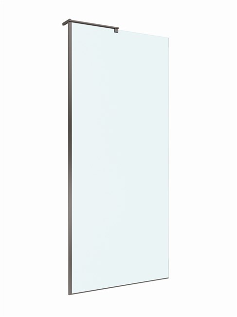 BELBAGNO Uno Душевая перегородка ширина 90 см, профиль - оружейная сталь / стекло - прозрачное UNO-L-1-TB-90-C-GM