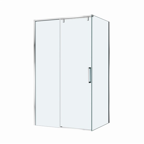 BELBAGNO Soft Close-1 Душевой уголок прямоугольный размер 120x80 см профиль - хром / стекло - прозрачное, двери раздвижные SOFT_CLOSE-1-AH-1-120/80-C-Cr