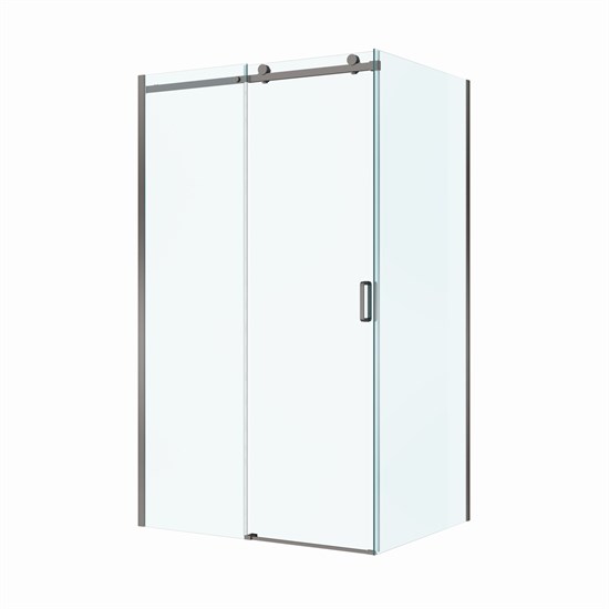 BELBAGNO Soft Close-2 Душевой уголок прямоугольный размер 130x100 см профиль - оружейная сталь / стекло - прозрачное, двери раздвижные SOFT_CLOSE-2-AH-1-130/100-C-GM