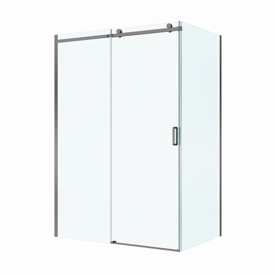 BELBAGNO Soft Close-2 Душевой уголок прямоугольный размер 140x90 см профиль - оружейная сталь / стекло - прозрачное, двери раздвижные SOFT_CLOSE-2-AH-1-140/90-C-GM