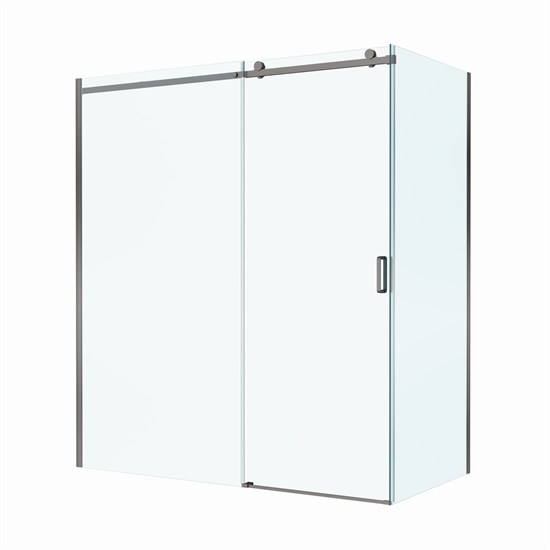 BELBAGNO Soft Close-2 Душевой уголок прямоугольный размер 180x100 см профиль - оружейная сталь / стекло - прозрачное, двери раздвижные SOFT_CLOSE-2-AH-1-180/100-C-GM