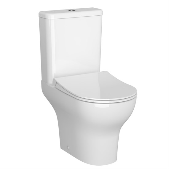 VITRA Унитаз-компакт напольный Zentrum 9824B003-7219 с сиденьем микролифт белый санитарный фарфор антибактериальное покрытие Hygiene 9824B003-7219