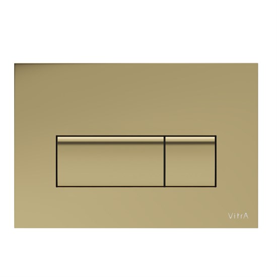 VITRA Кнопка смыва для инсталляции Root Square 740-2324 глянцевое золото двойный смыв 740-2324