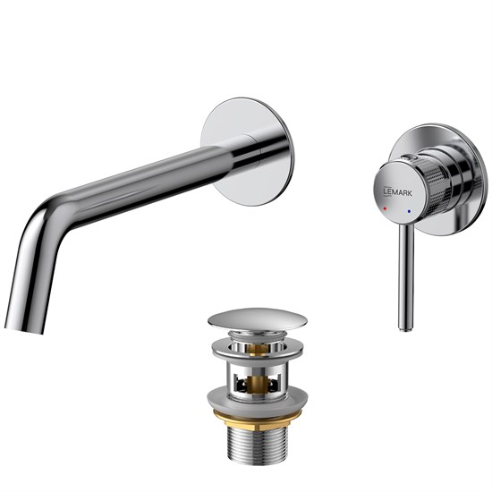 LEMARK Смеситель Beluga LMF-8033B-С для раковины, встраиваемый LMF-8033B-C
