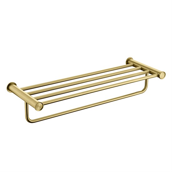 LEMARK Полка для полотенец Зенит, нержавеющая сталь, брашированное золото LMA-1641S1-BRG
