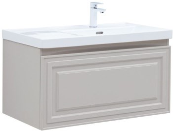 AQUANET Тумба с раковиной Агата 90 L 1 ящ. цв. бежевый AQUANET-365937