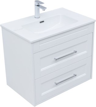 AQUANET Тумба с раковиной Бостон new 70 (Flash) цв.белый сатин AQUANET-345369