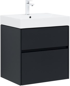 AQUANET Тумба с раковиной Бруклин 60 цв. антрацит матовый AQUANET-312875