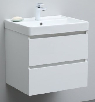 AQUANET Тумба с раковиной Вега 60 белый глянец AQUANET-367328