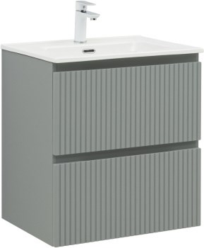 AQUANET Тумба с раковиной Джейн 120 цв.мисти грин (раковина Flat) AQUANET-340692