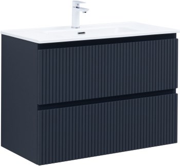 AQUANET Тумба с раковиной Джейн 90 цв.маренго (раковина Flat) AQUANET-332538